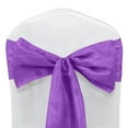 BalsaCircle 5 Purple Accordion Crinkle Taffeta Chair Sashes Wedding ...