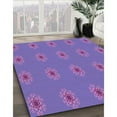 thumbnail image 3 of Ahgly Company Machine Washable Indoor Rectangle Transitional Purple Mimosa Purple Area Rugs, 7' x 9', 3 of 7