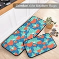 thumbnail image 5 of SKYSONIC Strawberries Green Foliage Kitchen Mats and Rugs White Flowers Blue Floor Runner Area Rug Washable Carpet Perfect for Living Room Bedroom Entryway,19.7"x27.6"+19.7"x47.2", 5 of 7