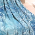 thumbnail image 3 of Blue White Tie Dye Wave Pattern Blanket,Comfortable Soft Lamb Wool Throw Blanket,All Season,Warm Lightweight Blankets for Sofa Bed Couch Living Room Chair,30"x40", 3 of 4