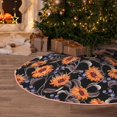 thumbnail image 5 of Xecao Sunflowers Pattern Christmas Tree Skirt Round Xmas Tree Mat Base Cover for Holiday Home Decorations-36", 5 of 6