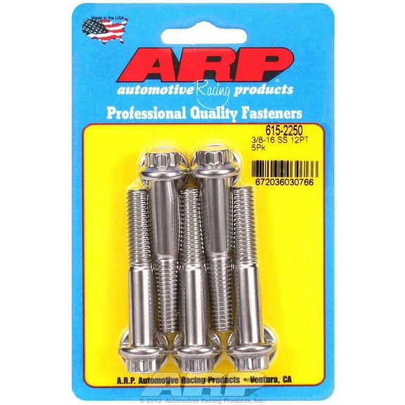 Arp S/S Bolt Kit 12pt 5pk 3/8-16 x 2.250