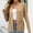 Khaki, variant on Women's Collarless Long Sleeve Button Collarless Open Front Cardigan Jackets Fully Lined Elegant Fitted Fashion Casual Work Jacket Suit