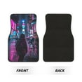 thumbnail image 2 of Yiaed Neon Night Cityscape Print Carpet Floor Mats for Cars, Auto Accessories Front & Rear Car Floor Mats Car Floor Foot Mat Sets of 4 Pieces, 2 of 7