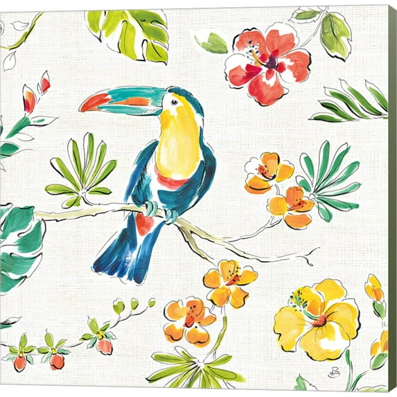 Tropical Oasis V White by Daphne Brissonnet, Canvas Wall Art