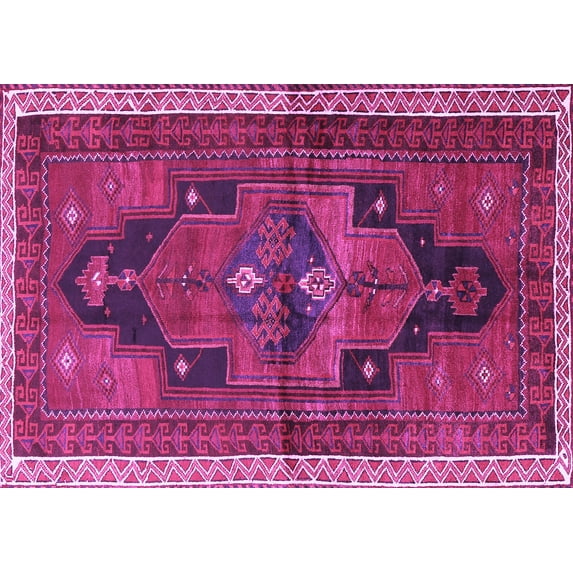 Ahgly Company Indoor Rectangle Persian Purple Traditional Area Rugs, 2' x 5'