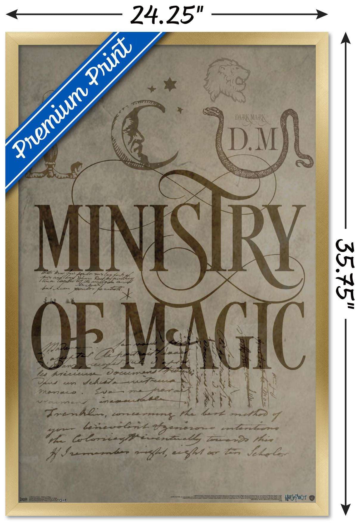 The Wizarding World: Harry Potter - The Ministry of Magic Wall Poster, 22.375" x 34", Framed