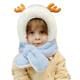 thumbnail image 1 of Gorro cálido de invierno con forro suave y bonitos cuernos para niños, niñas y niños., 1 of 5