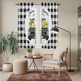 thumbnail image 6 of Summer Lemon Kitchen Curtains 63 Inch Length, Watercolor Truck Yellow Fruits Black Plaid Tiers Curtains for Living Room Berdoom Bathroom, Light Filtering Drapes Window Treatment 2 Panels 42"Wx63"L, 6 of 8