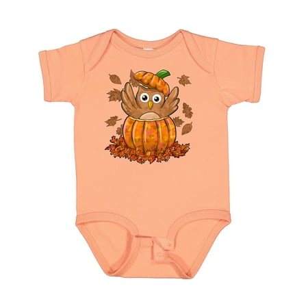 

Inktastic Owl in a Pumpkin- Cute for Halloween and Thanksgiving Gift Baby Boy or Baby Girl Bodysuit