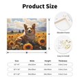 thumbnail image 2 of Lsque Cute Corgi Sunflower Print Wall Art – Decorative Picture for Living Room, Bedroom, and Office (Horizontal), 2 of 6