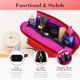 thumbnail image 3 of Bolsa de maquillaje KUSSHI lavable de viaje con organizador de brochas roja, 3 of 6