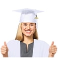 thumbnail image 2 of XIAOCHA Womens Graduation Mortar Board Cap Tassel Accessory Party Academic Hat,White, 2 of 3
