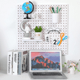 thumbnail image 2 of 4 Pieces Pegboard Wall Mount Display Pegboard Wall Panel Kits Pegboard Organizer Accessories, 2 Installation Methods, No Damage to The Wall for Garage Kitchen Bathroom Office, 2 of 9