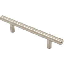Bar Cabinet Pull, 96 Millimeters, 156mm Overall Length, Satin Nickel by Stone Harbor Hardware