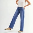 thumbnail image 6 of EMMIOL Women's Mid-Rise Stretchy Baggy Jeans Trendy Y2K Straight Leg Boyfriend Jeans Loose Fit Wide Leg Casual Denim Trousers, 6 of 6