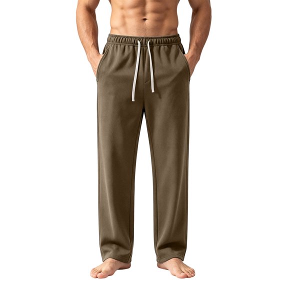 Maean Sweatpants for Mens Baggy Casual Elastic Drawstring Waist Wide Leg Pants with Pockets M-5XL