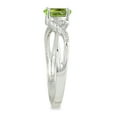 thumbnail image 2 of SZUL Women's Peridot and Diamond Twist Ring in 10K White Gold, 2 of 3