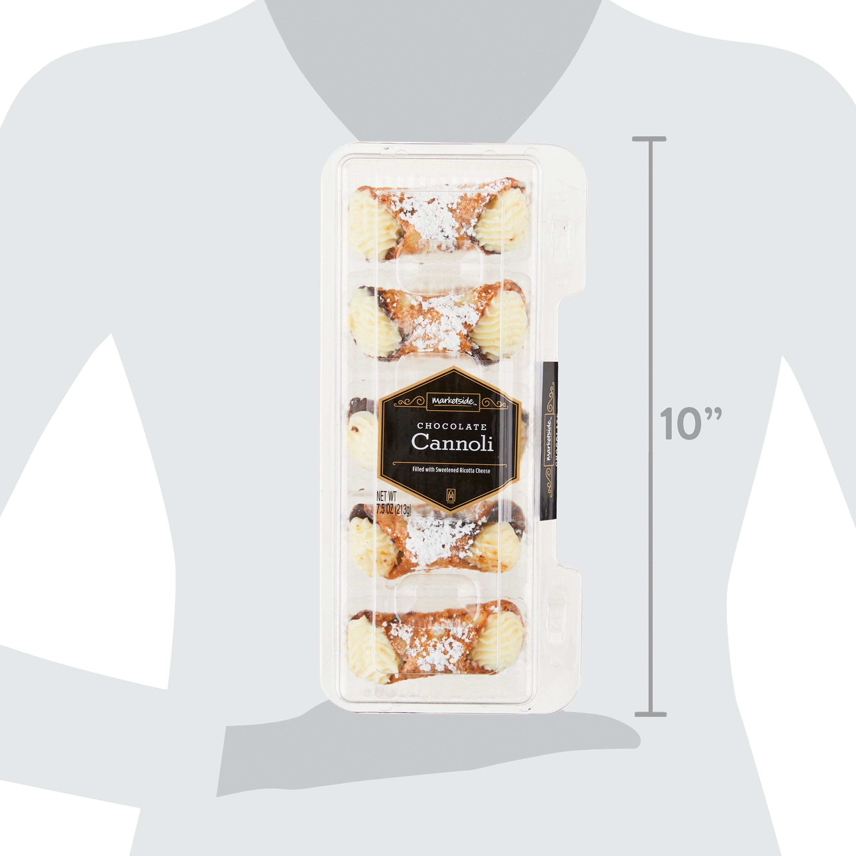 Marketside Chocolate Cannoli, 7.5 oz, 5 Count Tray (Refrigerated)