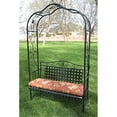 thumbnail image 1 of Pemberly Row Iron Patio Arbor Bench in Antique Black, 1 of 2