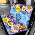 thumbnail image 5 of Pzuqiu Boho Flowers Car Seat Covers 4 Pcs, Auto Universal Interior Accessories, Front Seats and Rear Bench Cover Protecto for Cars Truck Van SUV Easy to Install, 5 of 7