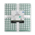 thumbnail image 3 of Mainstays Performance Super Soft Quick Dry Bath Towel Set, 4-Piece, Checkered Green, 3 of 7