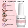 thumbnail image 7 of Saviland 5-In-1 Builder Nail Gel - 15ML Nudes Pink Base Strengthening Gel Nail Polish for Natural Nail Extensions, 7 of 7