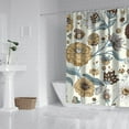 thumbnail image 2 of Waterproof Beautiful Colorful Floral Shower Curtain 72x72 Inch Boho Style Polyester Unique Shower Curtain for Bathroom Hotel Home Decor with 12 Plastic Hooks, 2 of 5