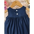 thumbnail image 5 of Infant Girls Dress 6 Months Girls Summer Dress 9 Months Girls Sleeveless Animals Print Dress Sundress Blue, 5 of 6