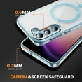 thumbnail image 4 of Allytechgroup Galaxy S23 FE Magnetic Case, Clear Back Cover Not-Yellowing Anti-Scratch Magsafe Compatible Wireless Charging Shockproof Bumper Phone Case for Samsung Galaxy S23 FE, Blue, 4 of 7