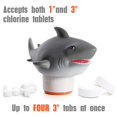 thumbnail image 2 of Flotteur de Chlore pour Piscine XY-WQ Forme de Requin Distributeur Réglable, 2 of 9