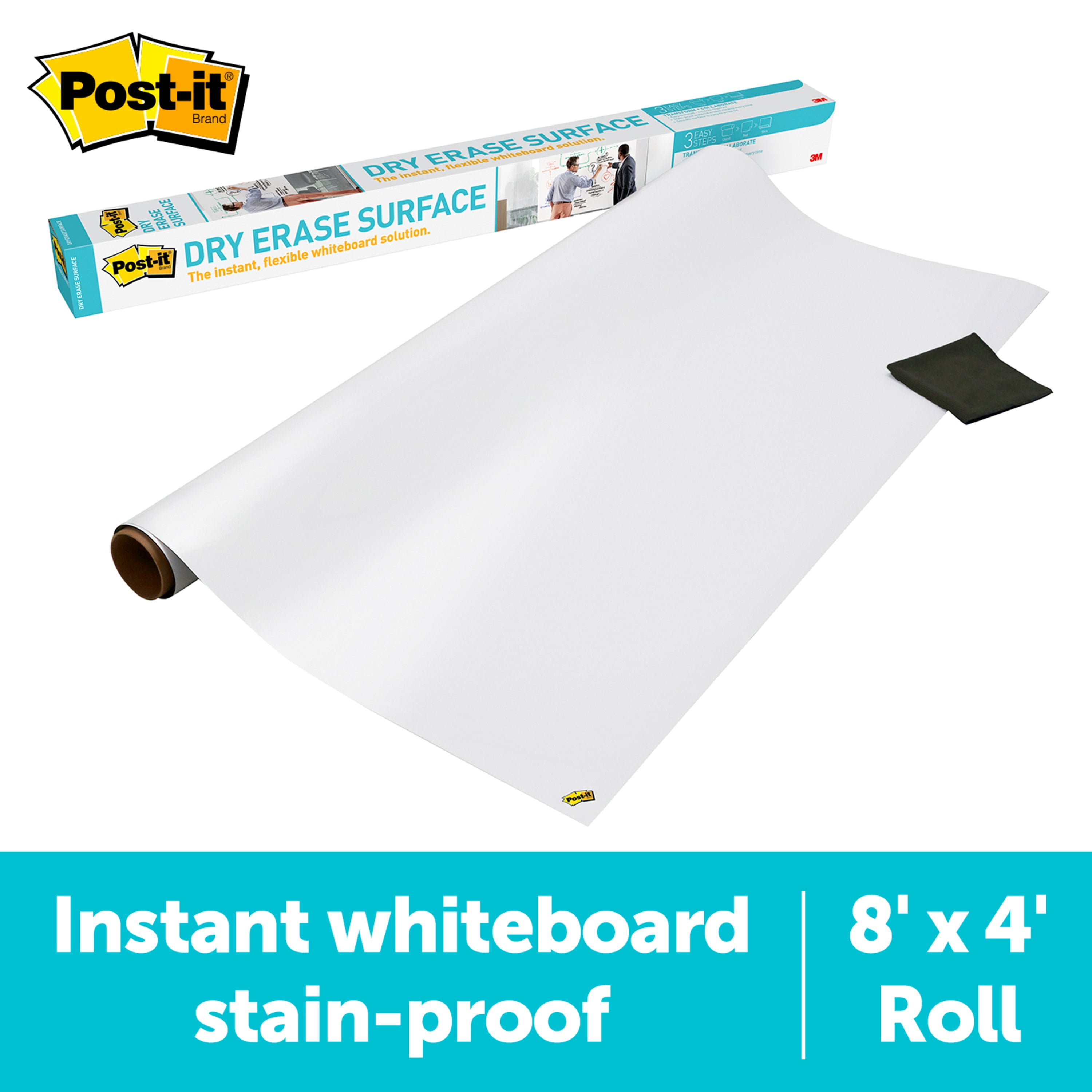 GoWrite 24" x 20' White PACAR2420 Self-Adhesive Dry Erase Roll 1 Roll 