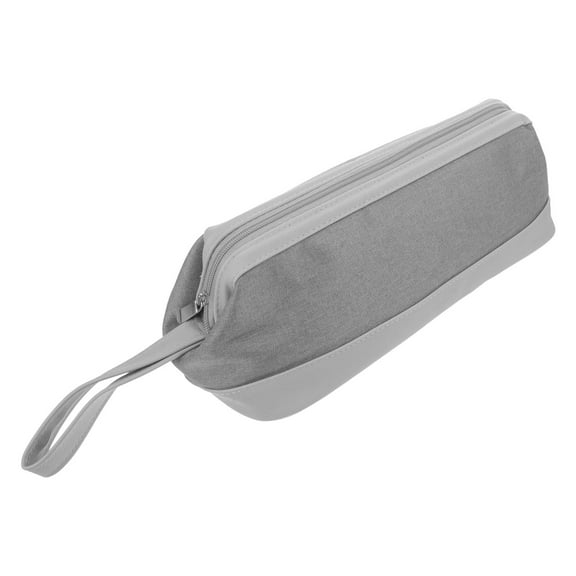 LULULION Light Grey Hair Curler Straightener Storage Bag with Smooth Zipper and Hanging Rope for Travel Use