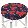 thumbnail image 3 of Lsque Rose Flower Round Bar chair cushion covers Velvet Fabric Premium Comfort Protects from Scratches and Stains for 14-17 Inch Chair- 13 inch, 3 of 7