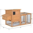 thumbnail image 4 of Pawhut Wooden Hen House Backyard Chicken Coop with Outdoor Run and Nesting Box, 75", 4 of 10