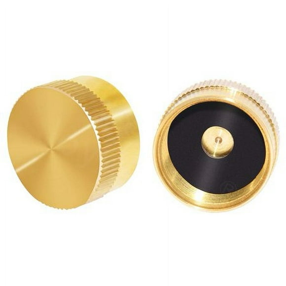 Joywayus 2Pcs Solid Brass Refill Propane Bottle cap Universal for All 1 LB gas Tank cylinder Sealed Protect cap