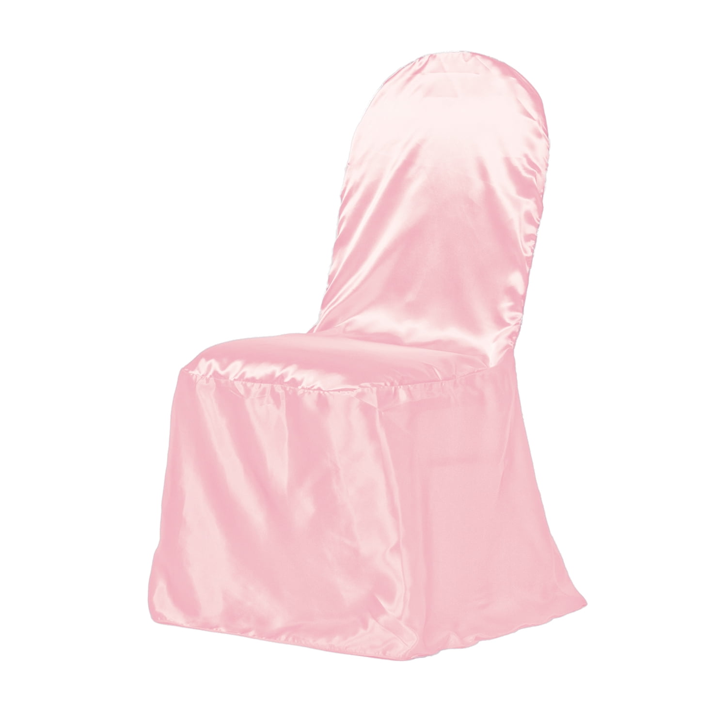 satin banquet chair cover pink