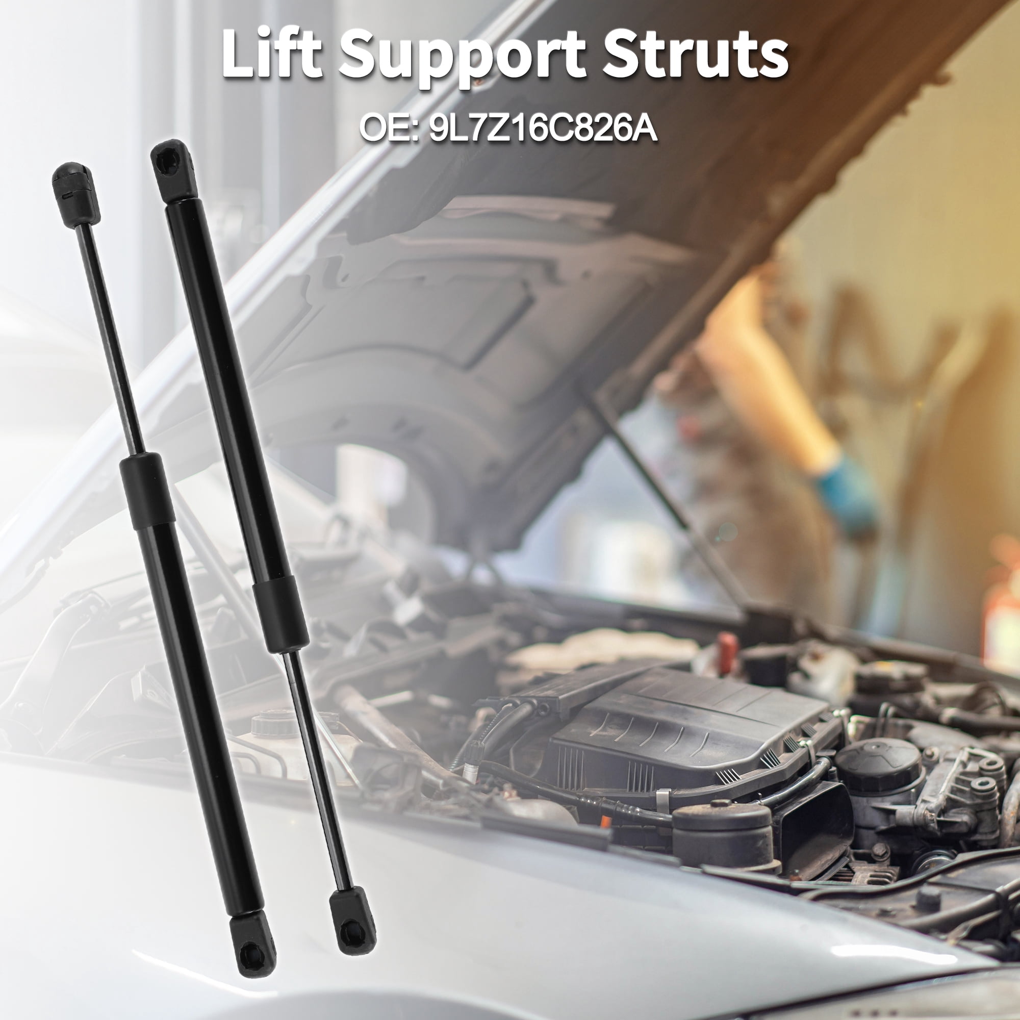 Unique Bargains 2Pcs Lift Supports for Chevrolet Corvette 1997-2004 No.9L7Z16C826A Black