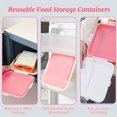 thumbnail image 3 of Contenants à Sandwich Boîte de Rangement en Silicone pour Déjeuner, Voyage - Snap-Off pour Fruits, Salade, Collations et Stockage Alimentaire, 3 of 7