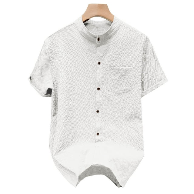 pstuiky Camisas casuales de manga corta para hombre, Camisa casual de manga corta para hombre, estilo bolos vintage, estilo playero cubano, con botones, para verano camisas casuales para hombre xxl