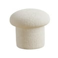 thumbnail image 2 of GROWTH TANK Comfortable Ottoman Seating Chair Stepstool Mushroom Sofa Tea Stool for Dressing White, 2 of 9