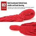 thumbnail image 5 of Double Hammock 2 People,DFITO Canvas Cotton Hammock with Carrying Bag Travel, Beach, Backyard (Red Stripes), 5 of 7