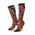thumbnail image 2 of Vsdgher Tomatoes Print Thigh High Socks Extra Long Stretchy Sock Women Over Knee High Opaque Stocking Daily Wear, 2 of 5