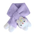 thumbnail image 3 of BXJX Girls Plush Scarf, Thick Casual Lightweight Thermal Neck Warmer for Winter Purple Size Free Size, 3 of 7