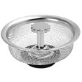 thumbnail image 1 of Protector de desagüe antibloqueo, 8,5 cm, convierte los desechos en un recipiente para verduras, incluye tapón: ¡limpieza de la cocina sin esfuerzo! Filtro de fregadero de acero inoxidable, 1 of 5