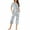 Gray, variant on 2 Piece Outfits For Women Cute Heart Print Round Neck Short Sleeve Shirt And Pants Sets Sleepwear Lounge Set With Pockets Green XXL