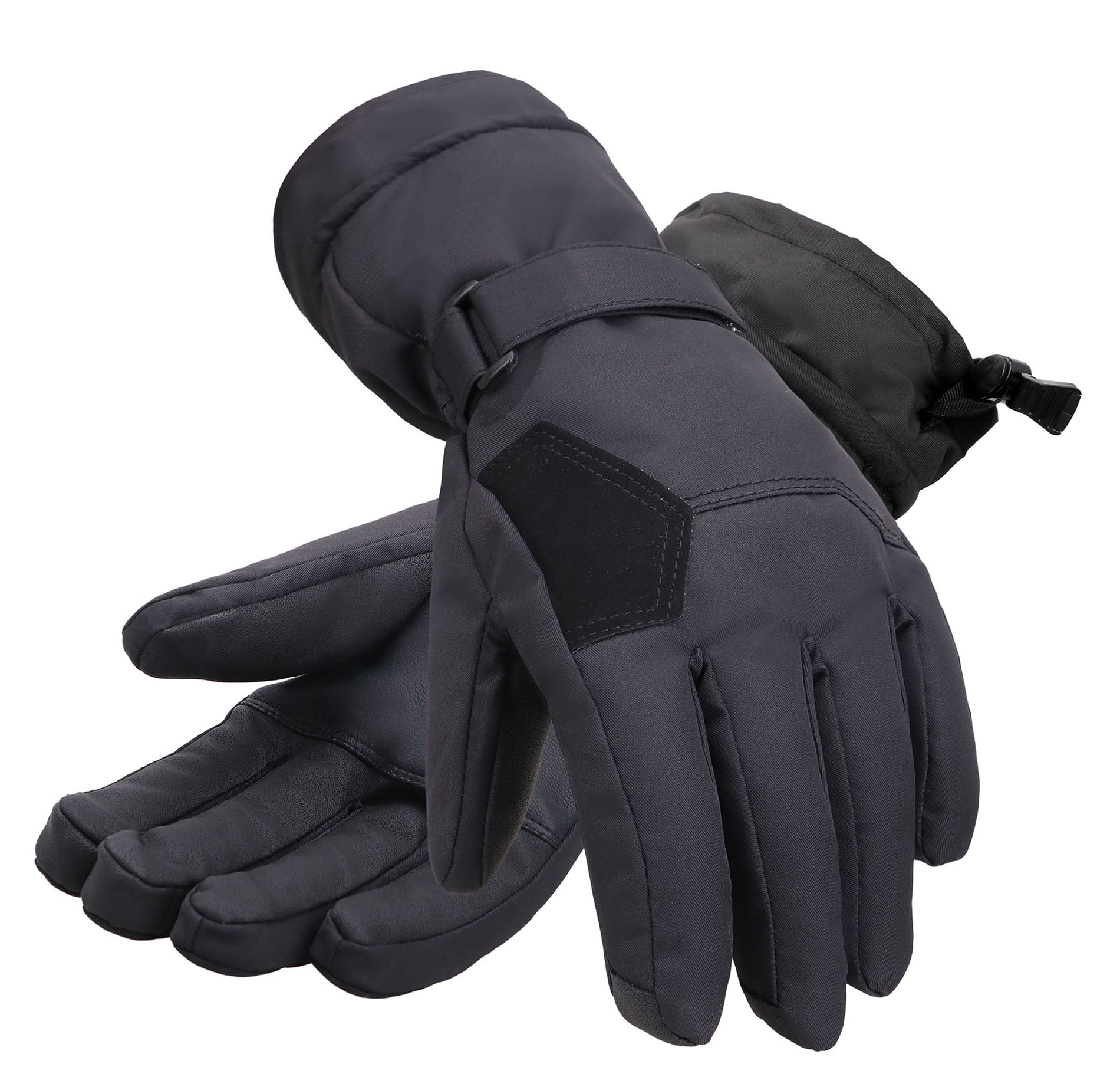 Women's 3M Thinsulate Waterproof Touchscreen Ski Gloves, Black, Medium