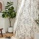 thumbnail image 5 of Cortinas Jinchan, mezcla de lino, diseño floral, 2 paneles, 240 x 127 cm, 5 of 7