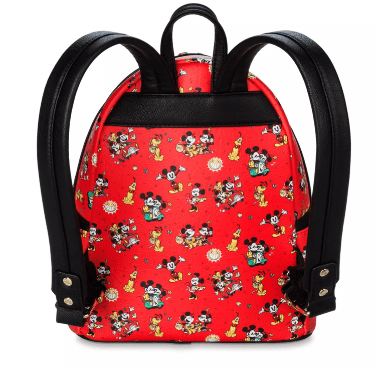 Disney Parks Loungefly Mickey Minnie Pluto Mini Backpack NWT Disney Parks red Mickey, Minnie and Pluto Loungefly Backpack  main image 4