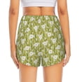 thumbnail image 4 of Vsdgher Daisies Flowers Print Women's Running Double Layer Shorts High Waisted with Pockets Elastic Yoga Workout Athletic Gym Sports, 4 of 8